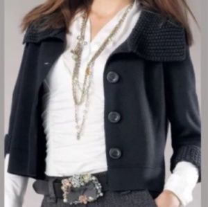 Cabo Jackie O Black Cardigan Cropped Small